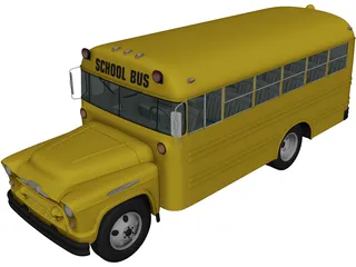 Chevrolet 4500 School Bus (1956) 3D Model