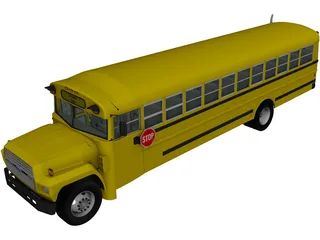 Ford B-700 Thomas Conventional School Bus (1984) 3D Model