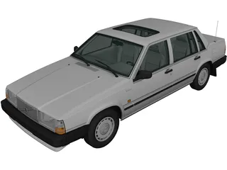 Volvo 740 GL (1985) 3D Model 3D Preview