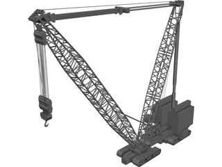 Crane Lamp 3D Model 3D Preview