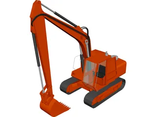 Track Hoe 3D Model