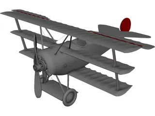 Fokker Dr.I Triplane 3D Model