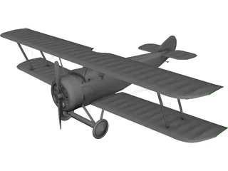 Biplane Sopwith Camel 3D Model