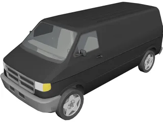 Dodge Van 3D Model 3D Preview