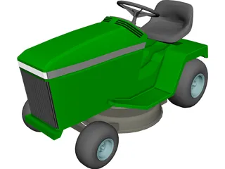 Lawnmower Riding 3D Model