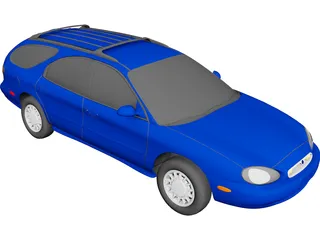 Mercury Sable Wagon (1996) 3D Model 3D Preview