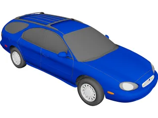 Mercury Sable Wagon (1996) 3D Model