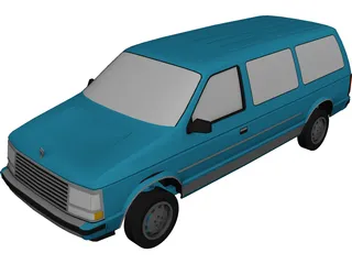 Plymouth Voyager (1987) 3D Model