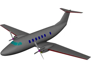 Beechcraft Super King Air 200 3D Model