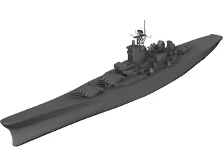 Iowa Battleship 3D Model