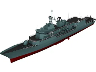 Anzag Class Frigate 3D Model