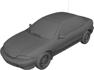 Chevrolet Cavalier Sedan (1998) 3D Model 3D Preview