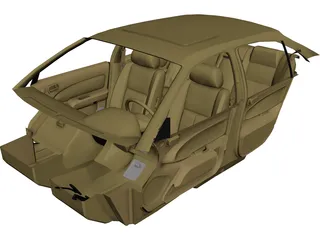 Interior Nissan Maxima (1997) 3D Model 3D Preview