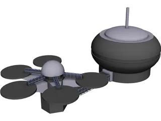 Moon Base 3D Model