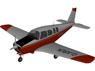 Raytheon A-36 Bonanza 3D Model