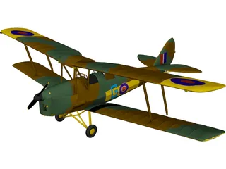 de Havilland DH-82A Tiger Moth 3D Model