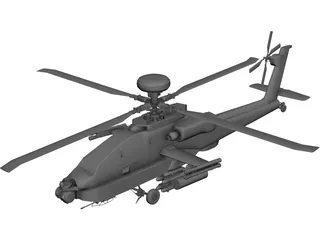 Boeing AH-64 Apache 3D Model 3D Preview