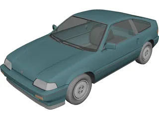 Honda CRX (1987) 3D Model 3D Preview
