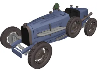 Bugatti Type 59 (1933) 3D Model 3D Preview