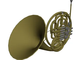 French Horn 3D Model 3D Preview