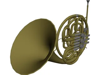 French Horn 3D Model