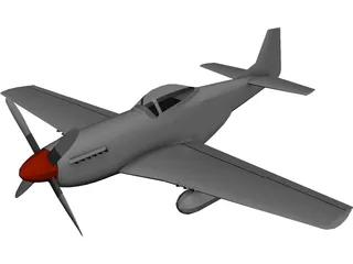 North American P-51 Mustang 3D Model