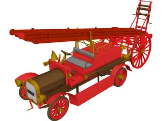 Fire Engine Dennis 3D Model