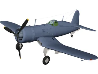 F4U-1D Corsair 3D Model 3D Preview