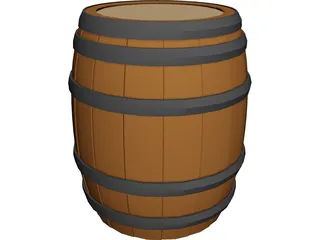 Whiskey Barrel 3D Model