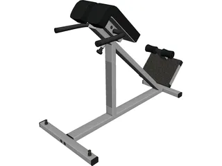 Lumbar Hyperextensions Bench 3D Model