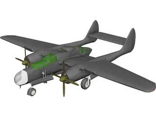 Northrop P-61A Black Widow 3D Model