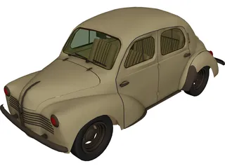 Renault 4CV (1946) 3D Model