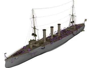 SMS Emden 3D Model