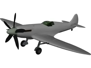 Supermarine Spitfire MK XIV 3D Model