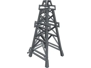 Oil Rig 3D Model