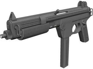 Walther MPL Submachinegun (9 mm) 3D Model