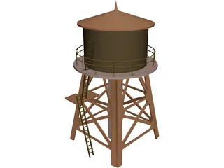 Water Tower 3D Model