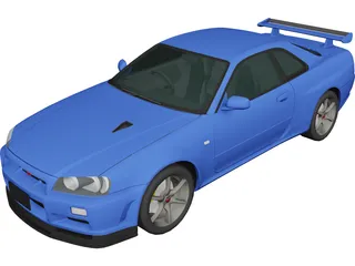 Nissan Skyline GT-R R34 Vspec (1999) 3D Model