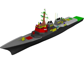 ROK Destroyer KDX-III 3D Model