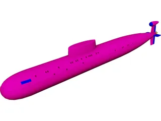 Sierra Class Submarine 3D Model 3D Preview