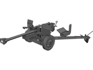 Feld Haubitzer (105mm) 3D Model