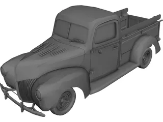 Ford Pickup Street Road (1940) 3D Model