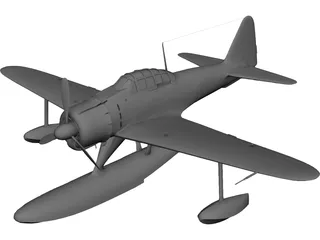 A6M2-N Type 2 Rufe 3D Model