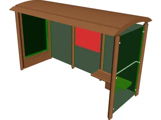 Bus Shelter 3D Model