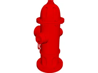 Red Fire Hydrant 3D Model