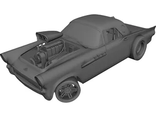 Ford Thunderbird Dragster 3D Model