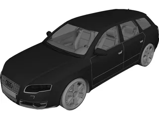 Audi A4 Avant 3.2 Quattro (2005) 3D Model