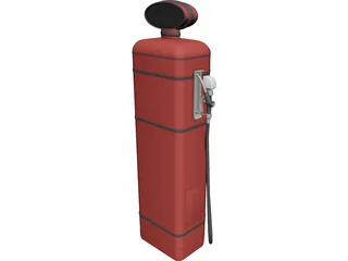 Gas Pump Old 3D Model