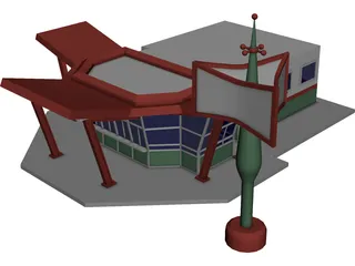 Cafe 3D Model