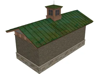 Bath House Structure 3D Model